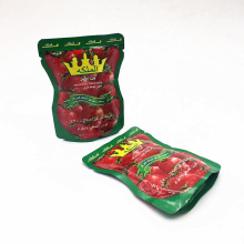 Fabrication chinoise lowprice 28-30% brix pâte de tomate en conserve/sachet de sauce tomate/pâte de tomate en conserve biologique à vendre